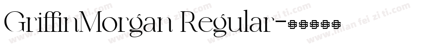 GriffinMorgan Regular字体转换